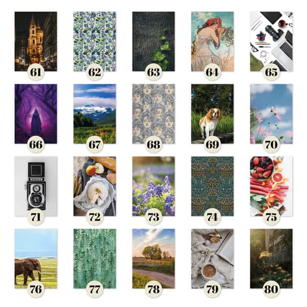 Månadskalender B6 med 103 omslag att välja mellan. Häftad Traveler's notebooks insert i storlek B6.