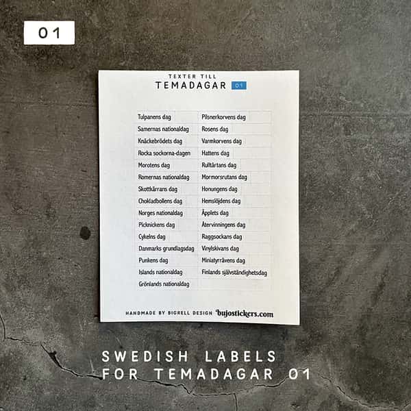 Stickers – Temadagar 01