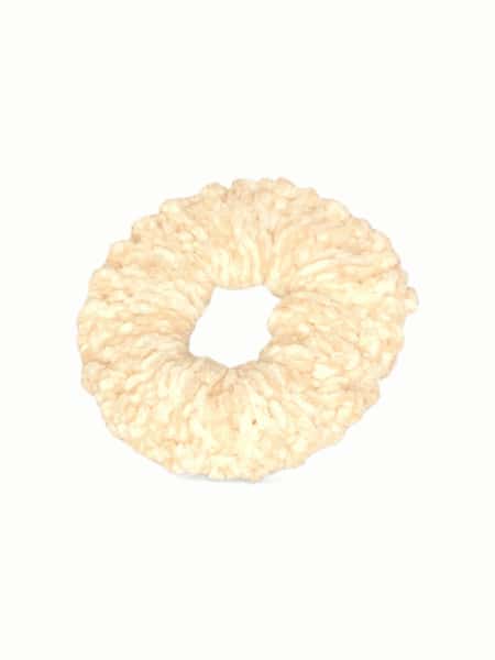 Stickad Mångfärgad Scrunchie - Mjuk Hårsnodd