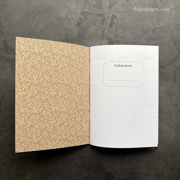 Odaterad veckokalender. Häftad Traveler's notebooks insert B6