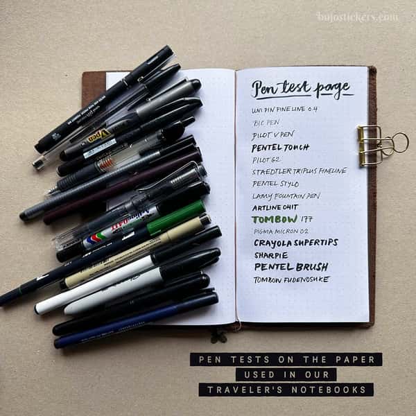 Odaterad veckokalender. Häftad Traveler's notebooks insert B6