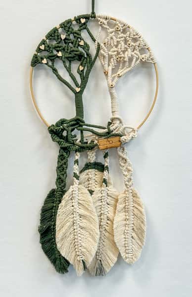 Livets Träd – Handgjort, två färger på bambusring 25 cm