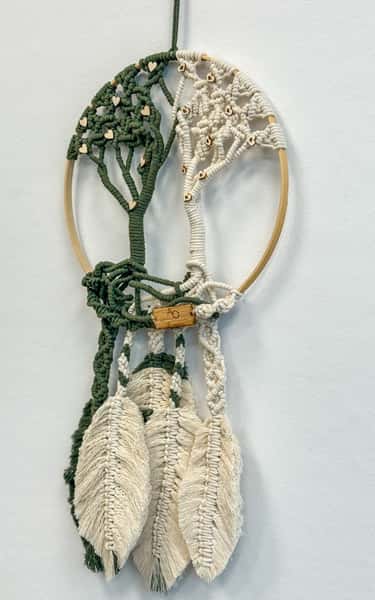 Livets Träd – Handgjort, två färger på bambusring 25 cm