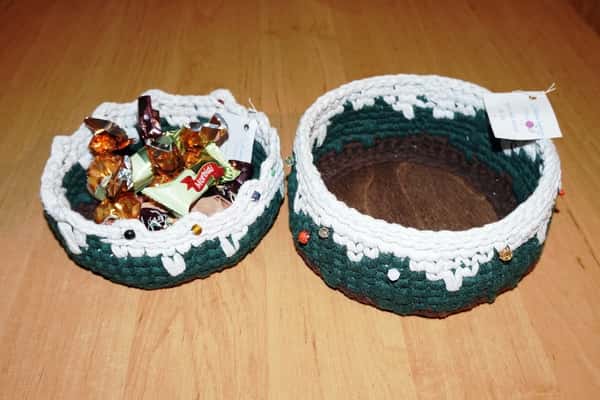 Handgjorda Förvaringskorgar i set med äkta glaspärlor