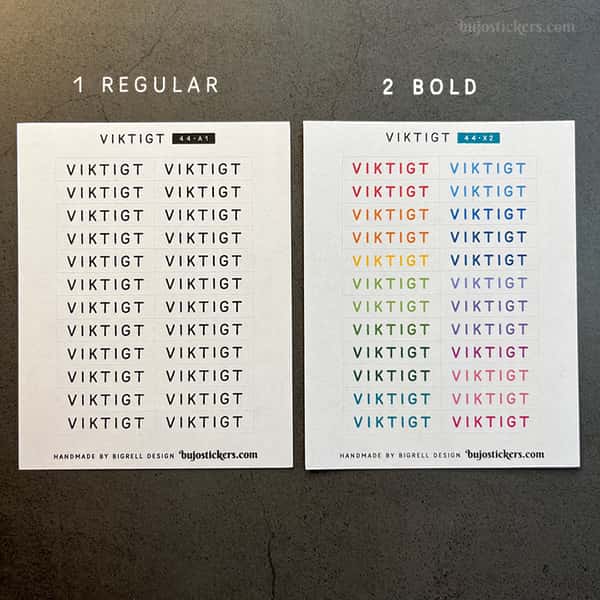 Stickers – Viktigt