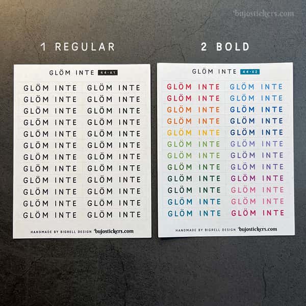 Stickers – Glöm inte