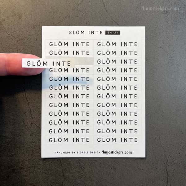 Stickers – Glöm inte