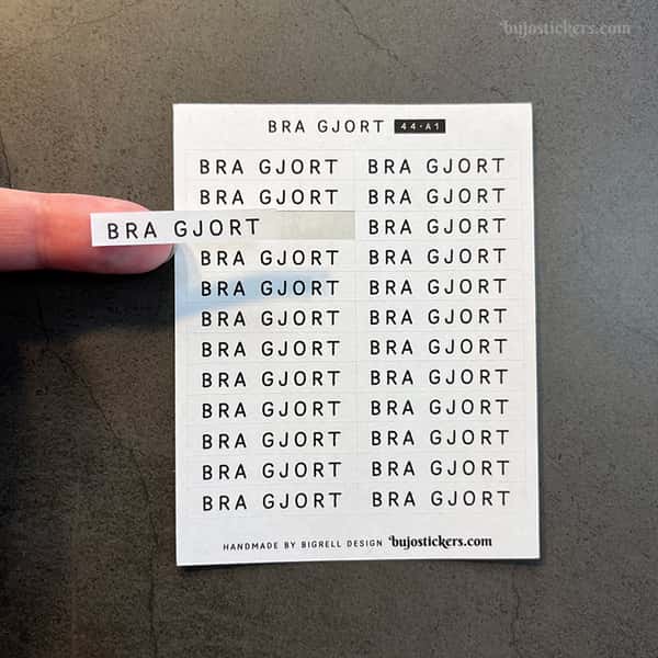 Stickers – Bra gjort