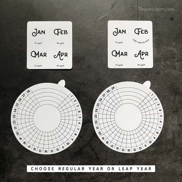 Stickers – Rund månadstracker