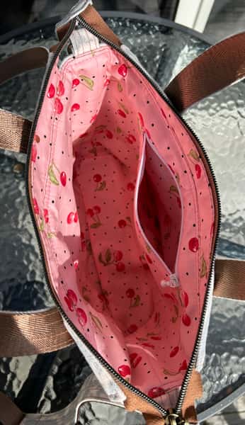 Jeansväska med leopardmönster