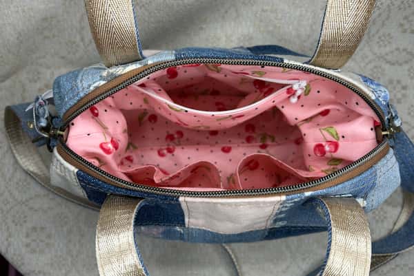 Jeansväska i lappteknik