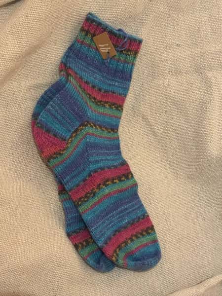 Varma och smidiga handstickade ullsockor storlek 41