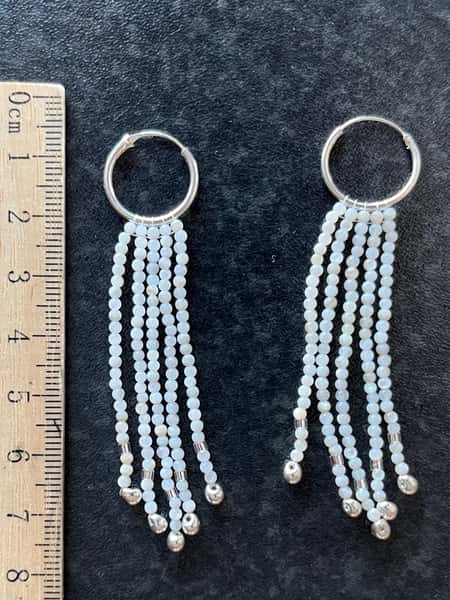 Örhängen av pärlemor och sterling silver