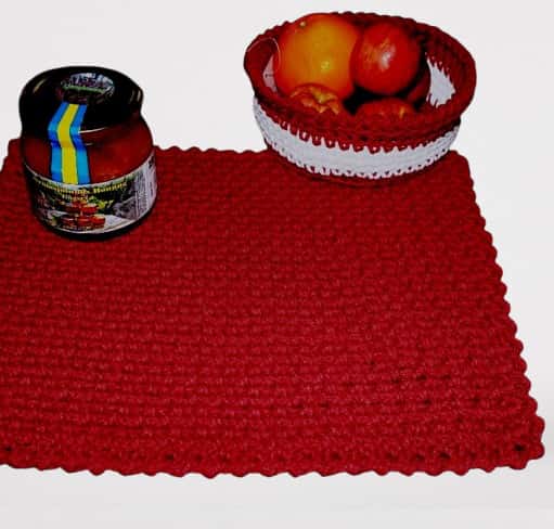 Virkad korg & bordsunderlägg