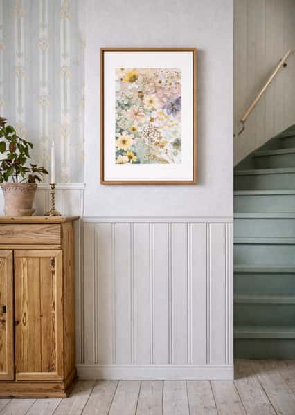 Blommor i pastell A3 Poster