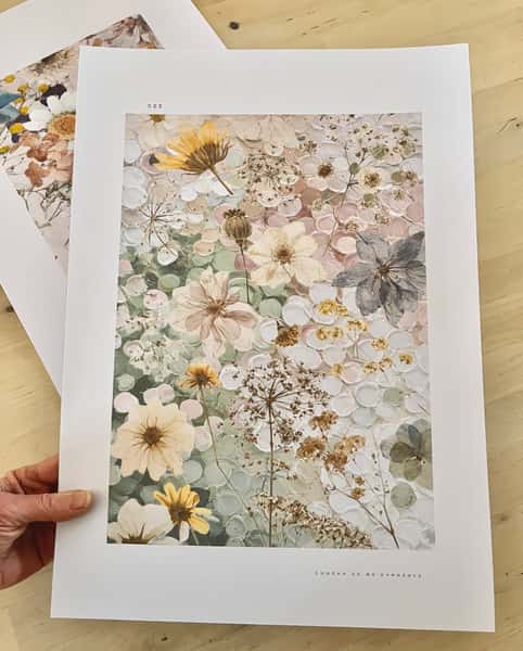 Blommor i pastell A3 Poster