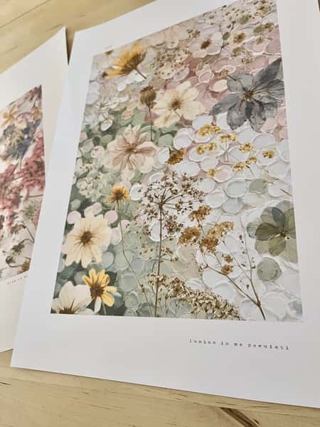 Blommor i pastell A3 Poster