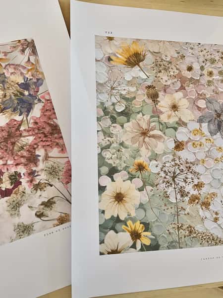 Blommor i pastell A3 Poster