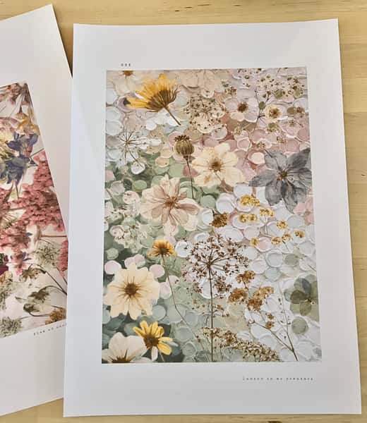 Blommor i pastell A3 Poster