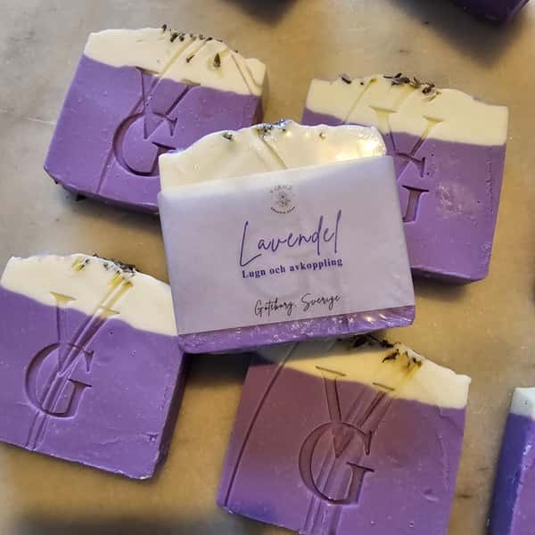 Lavendel Tvålhandgjord, Naturlig Kroppstvål, Tvålbar