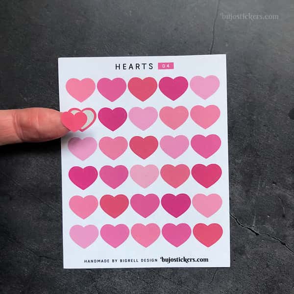 Stickers – Hjärtan