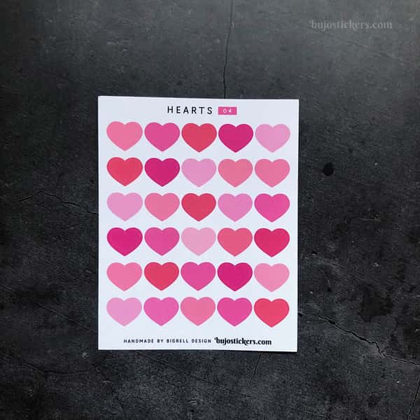 Stickers – Hjärtan