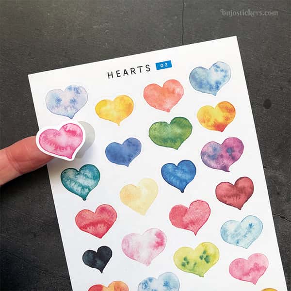 Stickers – Hjärtan