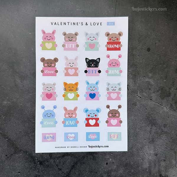 Stickers – Vänskap, kärlek & Valentine's day