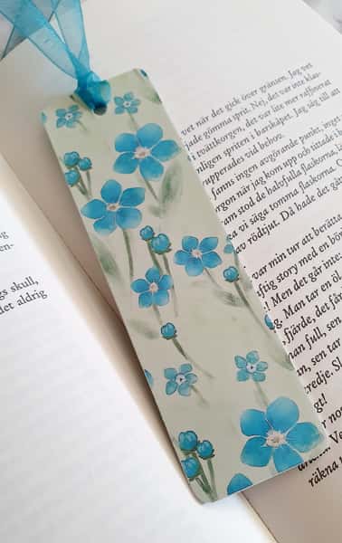 Fina förgätmigej, Handgjorda bokmärken