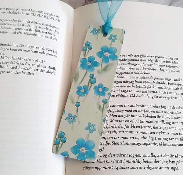 Fina förgätmigej, Handgjorda bokmärken