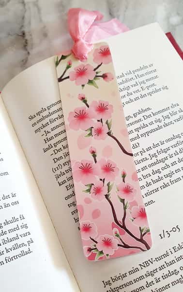 Fina körsbärsblommor sakura, Handgjorda bokmärken