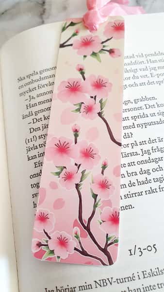 Fina körsbärsblommor sakura, Handgjorda bokmärken