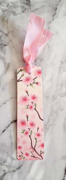 Fina körsbärsblommor sakura, Handgjorda bokmärken