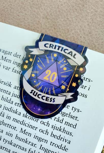 DnD dungeons and dragons magnetiskt bokmärke, Gamer Handgjorda bokmärken