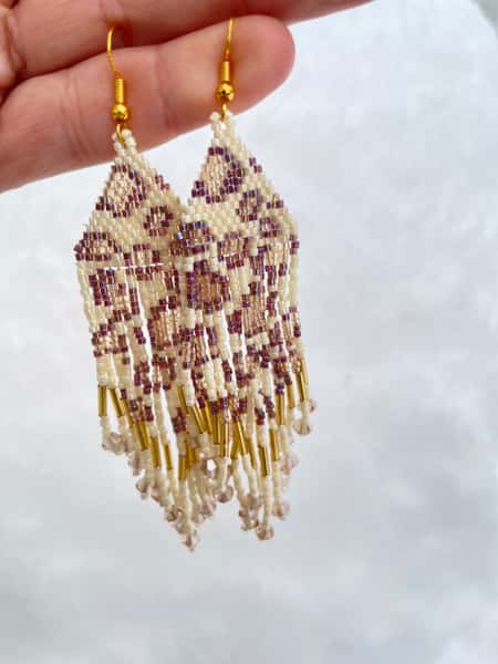 Örhängen leopardmönster