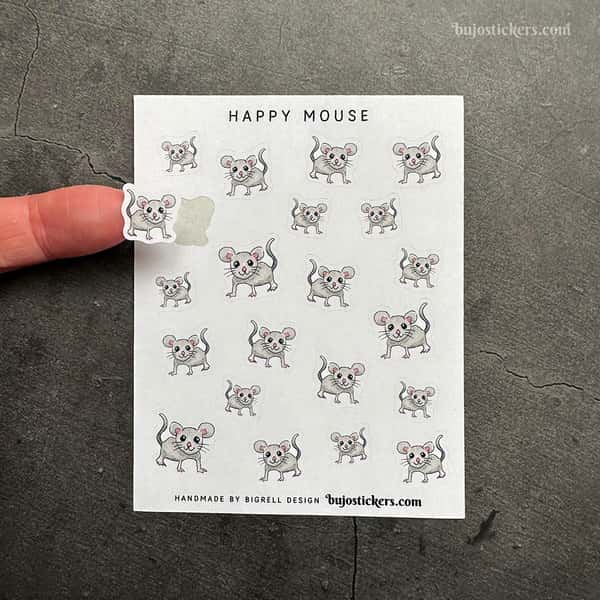 Stickers – Gullig mus