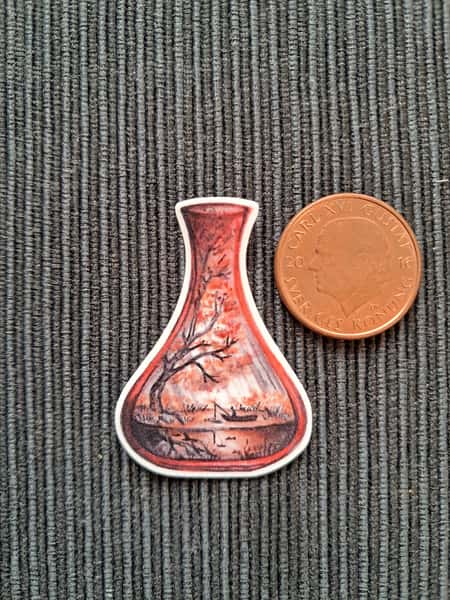 Glasflaska fiskebåt