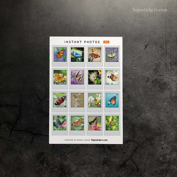 Stickers – Fjärilsbilder – Instant photos 26