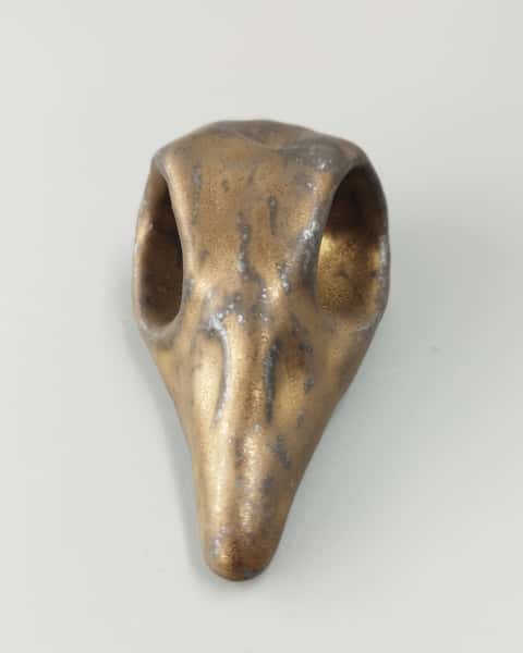 Fågelskalle i keramik