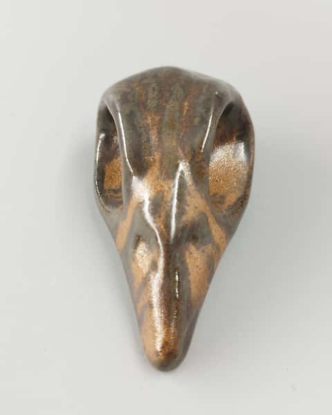 Fågelskalle i keramik