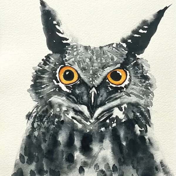 Akvarelltavla: Jag ser dej