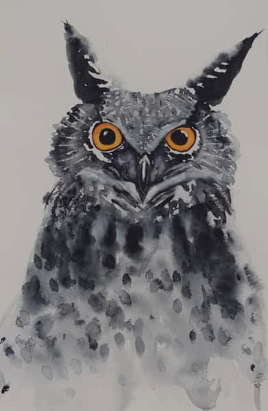 Akvarelltavla: Jag ser dej