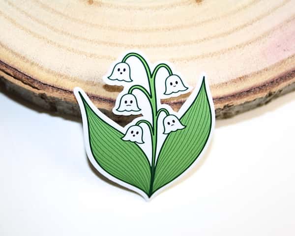 Klistermärke: Spök-liljekonvalj
