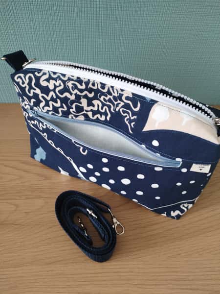 Väska Shoulder Bag blå med silverdetaljer