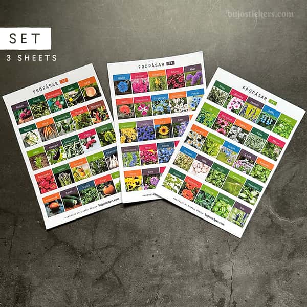 Stickers – Fröpåsar: örter och kryddor