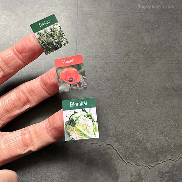 Stickers – Fröpåsar: örter och kryddor