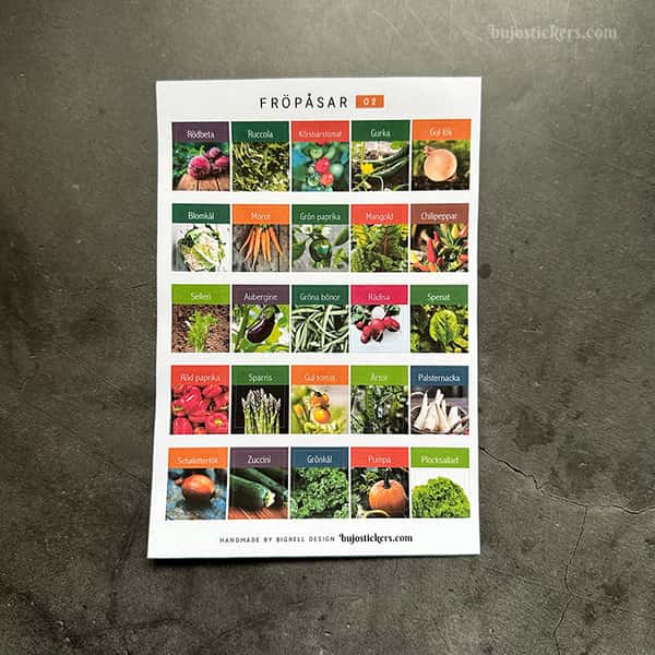 Stickers – Fröpåsar: örter och kryddor