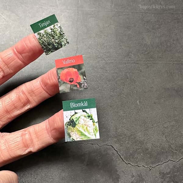 Stickers – Fröpåsar: blommor