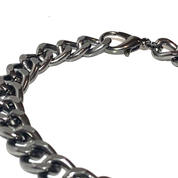 Armband med grov kedja färgen Gunmetal