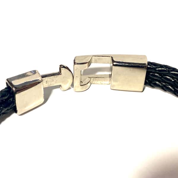 Läderarmband med mönstrad länk